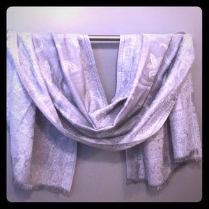 Gorgeous Gray, Silver, & White Blanket Scarf